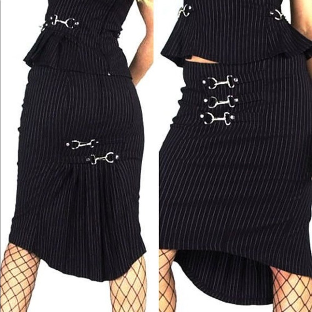 SET- rare Lip Service Gangsta Pranksta skirt top